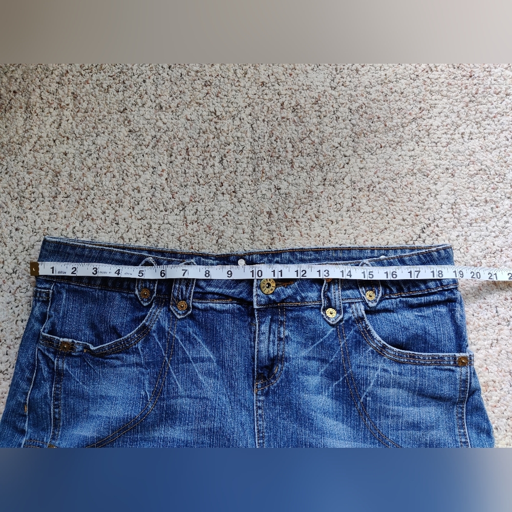 L.E.I. Y2K Vintage Denim Skirt Size 17 - Picture 6 of 7